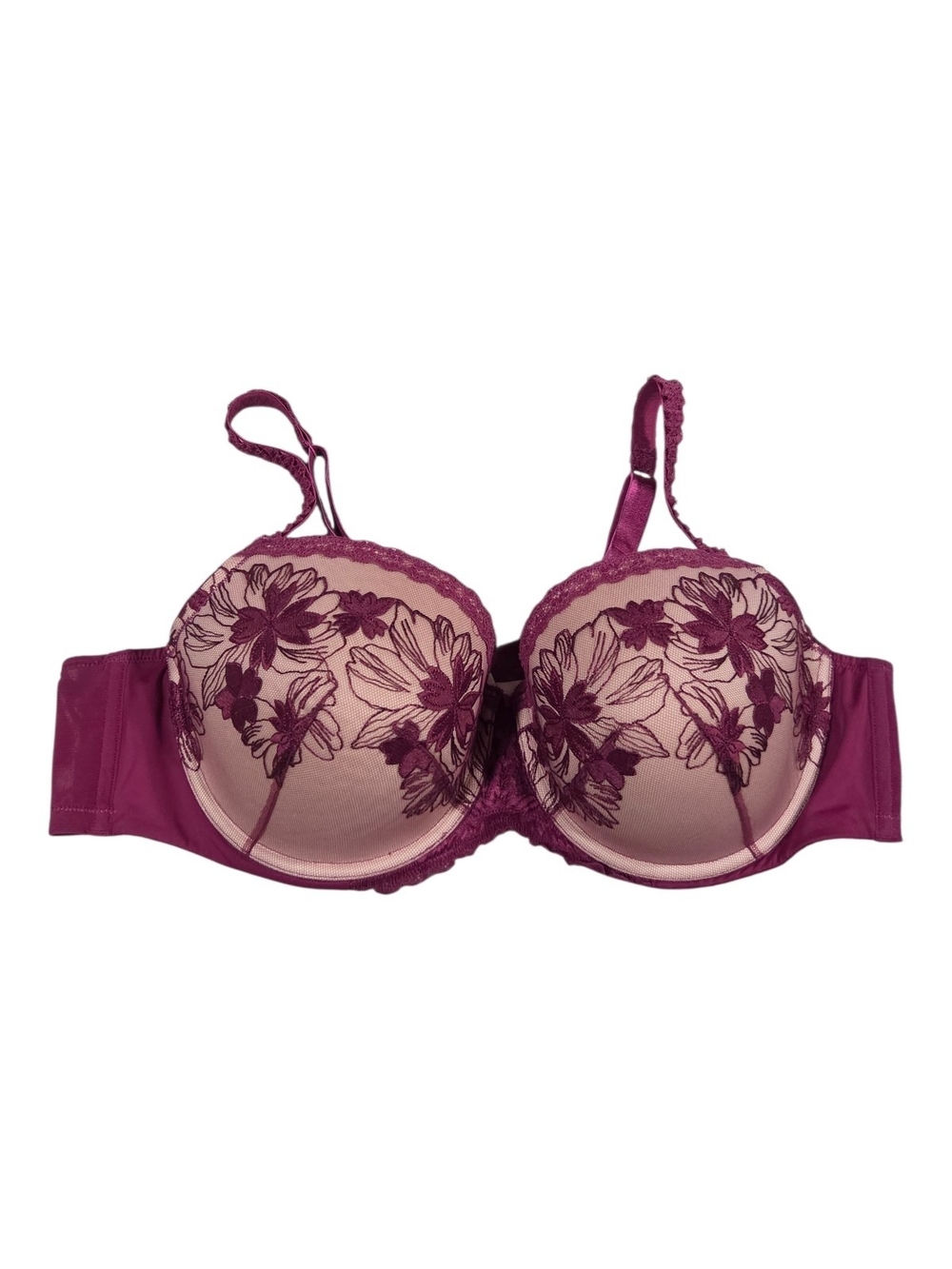 Addition Elle Plum Floral Lace Underwire Bra